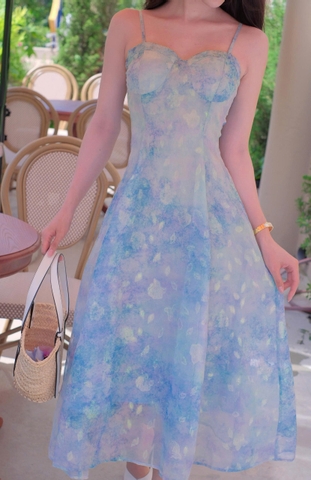 ADELINE HOUSE- Váy Maxi Hai Dây Cloudy Sky- TK85.1