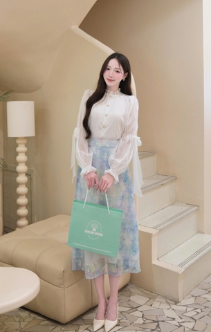 ADELINE HOUSE- SET VÁY CÔNG SỞ PASTEL XANH – NÀNG THƠ NHẸ NHÀNG- TK170.1 +TK157.9