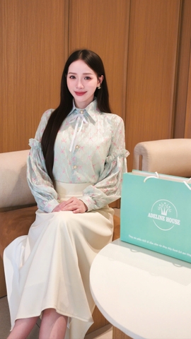 ADELINE HOUSE- SET ÁO VOAN HOA + CHÂN VÁY A THANH LỊCH- TK153.2 + TK157.3