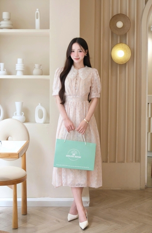 ADELINE HOUSE- VÁY HOA CỔ REN THANH LỊCH - TK180.1