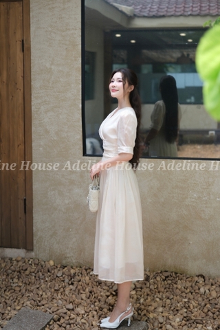 ADELINE HOUSE- Đầm Voan Be Xinh Xinh Thanh Lịch Dáng Midi- TK39.2