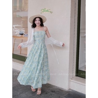 Adeline House - Váy 2 dây maxi voan hoa thêu nổi xinh xắn - TK 82