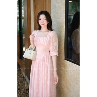 Adeline House - Váy cổ vuông tay bồng dáng dài xinh xắn - TK09