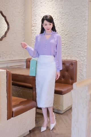 ADELINE HOUSE-Blossom white - MIDI TK130