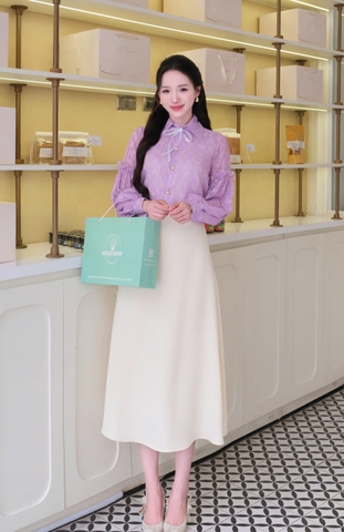 ADELINE HOUSE - SET VÁY TÍM PASTEL – NÀNG THƠ CÔNG SỞ- TK153.1