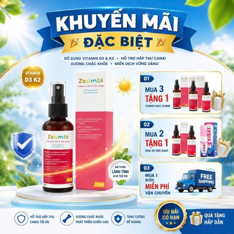 Combo 3 vitamin D3K2 Tặng 1