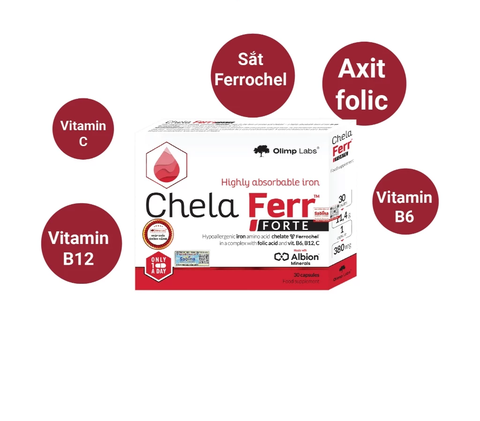 Sắt Chela Ferr® Forte -Olimp Labs