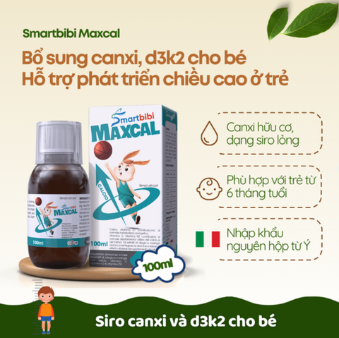 Canxi Smartbibi Maxcal hữu cơ, bổ sung D3, K2