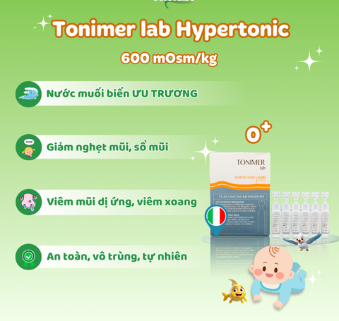 Nước Muối Ưu Trương Tonimer lab Hypertonic Dạng Tép