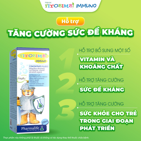 Siro FITOBIMBI IMMUNO Hỗ Trợ Tăng Đề Kháng Cho Trẻ