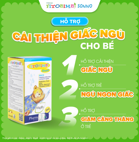 TPBVSK FitoBimBi Sonno - Hỗ trợ bé ngủ ngon, sâu giấc