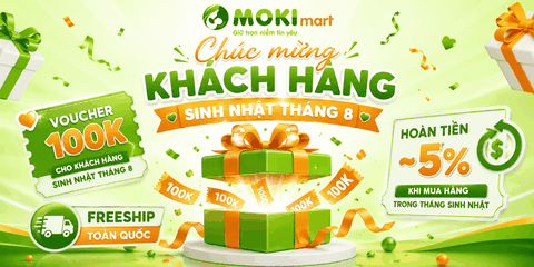 CÔNG BỐ KHÁCH HÀNG CÓ TÊN TRONG DANH SÁCH NHẬN QUÀ SINH NHẬT THÁNG 8 TẠI MOKI MART