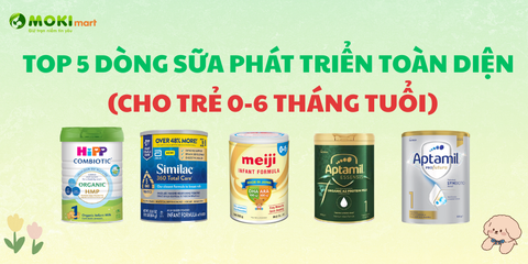 5 loại sữa phát triển toàn diện tốt nhất cho bé 0- 6 tháng tuổi