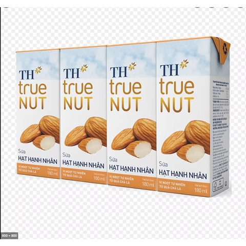 Lốc 4 hộp sữa hạnh nhân TH True Nut 180ml