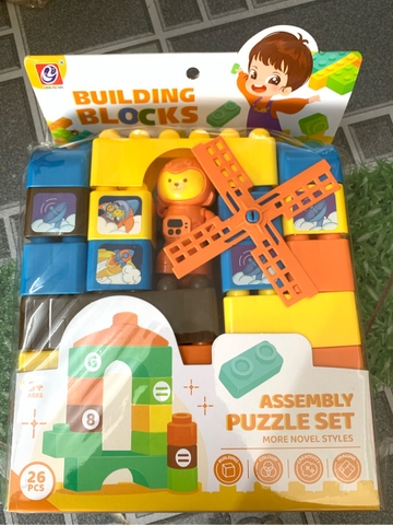 Bộ đồ chơi lắp ghép khối hình thú cho bé