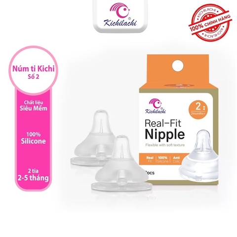 Núm Vú Kichilachi Cổ rộng Plus Real Fit  (2- 5 tháng tuổi)