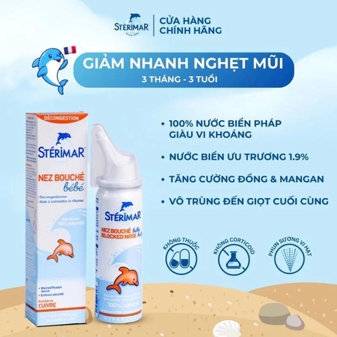 Xịt mũi cá heo màu cam Sterimar