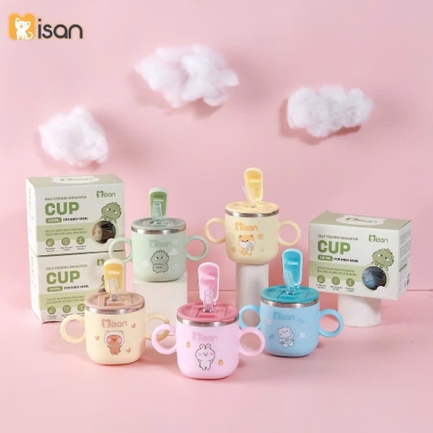 Cốc tập uống inox Misan giữ nhiệt an toàn cho bé