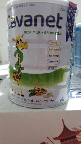 Sữa Cavanet Nest Milk - Grow Plus cho trẻ từ 1 - 15 tuổi (800g)