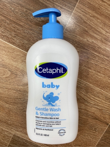 Sữa tắm gội toàn thân Cetaphil Baby Gentle Wash Shampoo 2in1 400ml