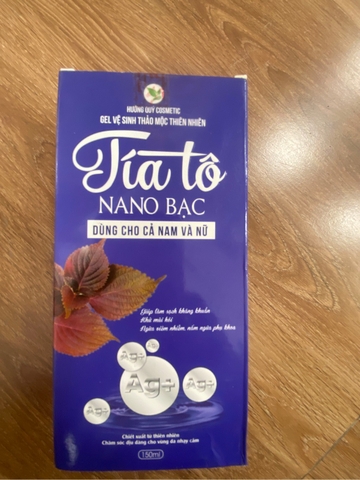 Dung dịch vệ sinh Tía Tô Nano Bạc 150ml