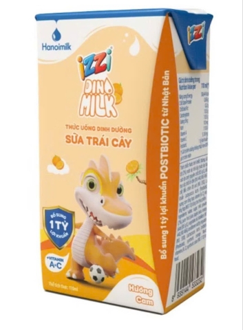 Sữa trái cây Izzi Dino Milk hương cam 110ml