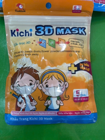 Khẩu trang trẻ em Kichi 3D