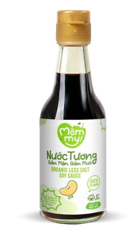 Nước Tương Ăn Dặm Mămmy Giảm Mặn, Giảm Muối Cho Bé 1 Tuổi - 60ml
