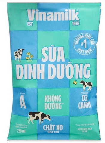 Sữa Vinamilk túi ko đường 220ml