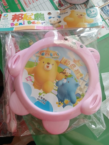 TRỐNG LẮC ĐÁNG YÊU HÌNH GẤU BENI BEAR – ĐỒ CHƠI ÂM NHẠC CHO BÉ