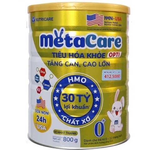 Sữa bột Nutricare Metacare Opti 400g 0+ (phát triển toàn diện, tiêu hóa khỏe)