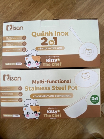 Quánh inox 304 Misan kèm xửng hấp