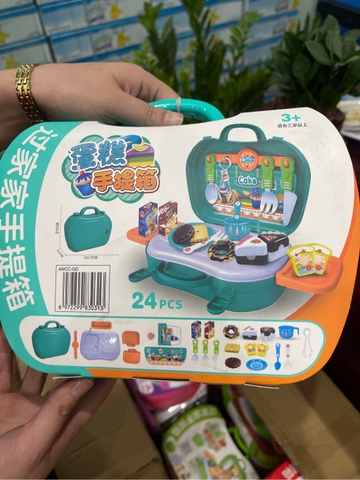 ĐỒ CHƠI VALI NẤU ĂN MINI 24 MÓN – CHO BÉ THỎA SỨC HÓA THÂN ĐẦU BẾP NHÍ