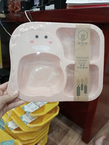 Bộ khay ăn dặm đa năng hình khủng long