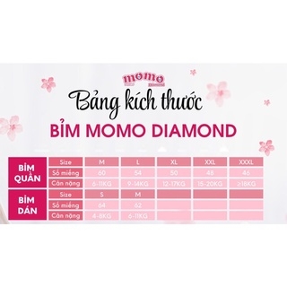Bỉm Momo Diamond dán S-64 Miếng (4 - 8 Kg)