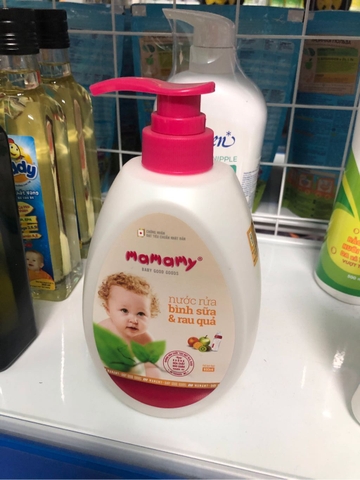 Nước rửa bình sữa và rau quả Mamamy 600ml
