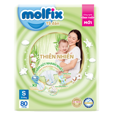 Tã quần Molfix thiên nhiên (XL, 12-17kg, 62 miếng)