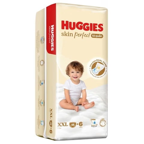 Bỉm - Tã quần Huggies Skin Perfect size XXL48-54 miếng (cho bé >14kg)