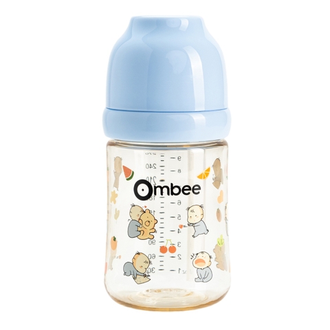 Bình sữa Ombee PPSU Princes Xanh, hồng 270ml