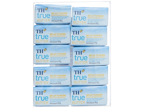 Bơ lạt TH True Butter vỉ 100g (10 gói x 10g)