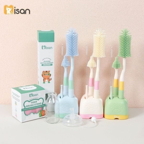 Bộ Cọ Rửa Bình Sữa Silicon Misan 4 Chi Tiết