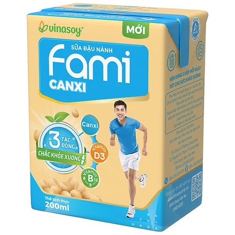 Thùng sữa đậu nành Fami Canxi Nguyên vị