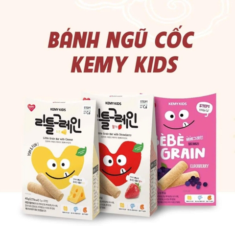 Bánh ngũ cốc Kemy Kids vị Việt Quất dành cho bé trên 8 tháng