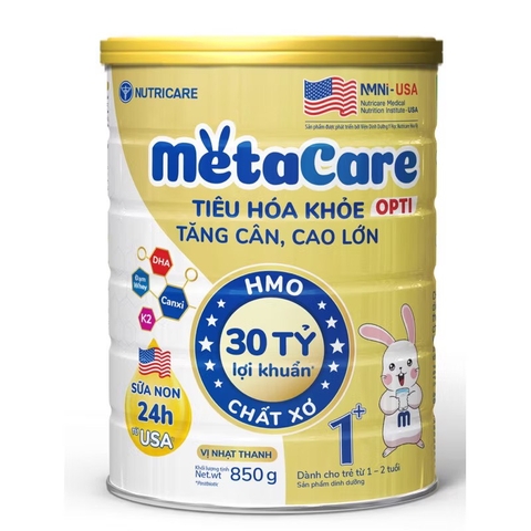 Sữa bột Metacare Opti 1+ 850g cho bé 1-2 tuổi (Vàng)