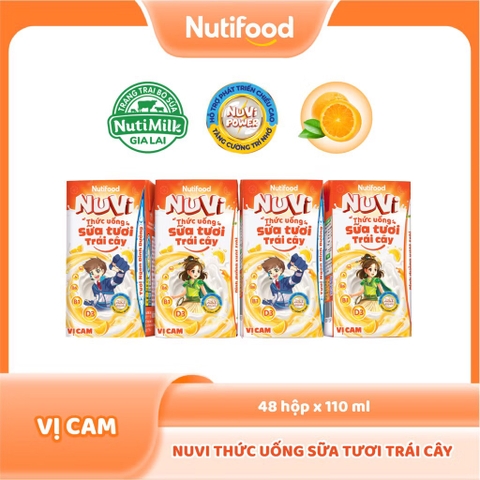 Nuvi sữa trái cây hương cam 110ml