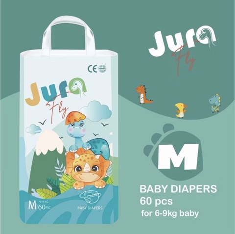 Bỉm Jura Dán M - 60 Miếng (Dành cho bé 6-9kg)