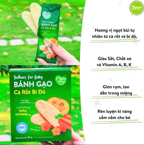Bánh Gạo Mămmy vị Cà Rốt Bí Đỏ