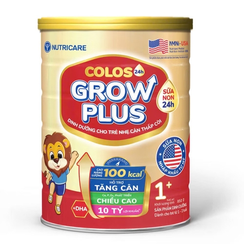 Sữa Nutricare colos 24h growplus 1+ 850g
