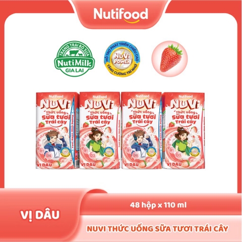 Nuvi sữa trái cây dâu 110ml