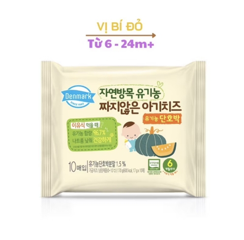 Phô Mai Hữu Cơ Tách Muối Vị Bí Đỏ 6M+